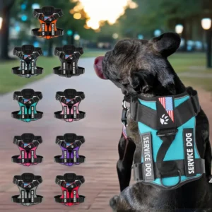 New Arrival Adjustable Tactical Dog Harness Soft Oxford Durable Polyester Breathable Outdoor Reflective Chest Strap No Reviews