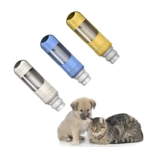 Portable Stainless Steel Dog Water Fountain Foldable Outdoor Pet Fountain Drinking Bottle Rounded PP Material Small Pets Food