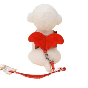 Cute Angel Wing Pet Rabbit Harness Leash Personalized Bunny Accessories for Cats Rabbits Hamsters Sustainable Feature