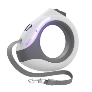 3M Retractable LED Light Dog Leash Large Dogs Automatic Rechargeable Battery Traction Rope Reflective Nylon Material Ribbon