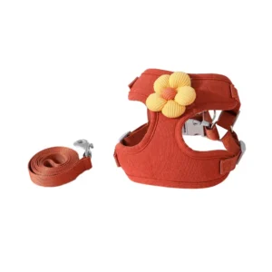 2024 Hot Selling Sunflower Design Pet Apparel Accessory Breathable Non-Stuffy Puppy Vest for Small Medium Dogs Chest Back Dress