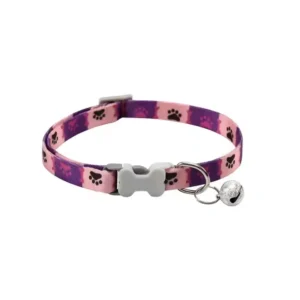 Adjustable Polyester Nylon Pet Collar with Cute Digital Printed Bell Colorful Printed Cat Collar for Dogs Kittens Cats