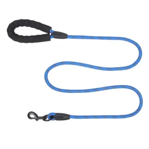 Sustainable Striped Reflective Nylon and Polyester Pet Leash Dog Rope Outdoor Accessory for Walking and Running Blast Proof