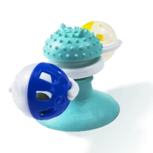 Interactive Slow Feeder Cat Puzzle Toy Funny Training Pinwheel Custom Packing Sustainable Wholesale Products for Cats JC 0.14kg