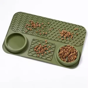 Large Silicone Anti-Slip Suction Cup Pet Bowl Slow Feeder with Automatic Feature Anxiety Relief Water Cat Use Lick Mat Dog Food