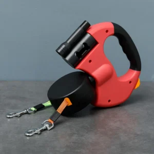 3M Double-ended Automatic Dog Pet Leash Factory Directly Sell ABS+Nylon with Spot Light and Poop Bag Dispenser for Pets Outdoor